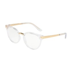 Przezroczyste bezbarwne oprawki Dolce&amp;Gabbana ze złotymi zausznikami 0DG5043 50 3133.jpg