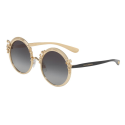 Duże okrągłe okulary Dolce Gabbana złote ozdobne DG2177 02-8G.png