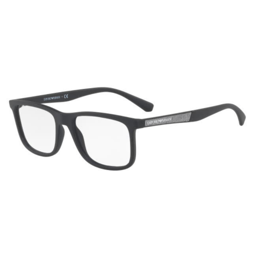 Czarne matowe oprawki z dużymi szkłami - jeansowa wstawka na zausznikach - okulary Emporio Armani 0EA3112 56 5042.png