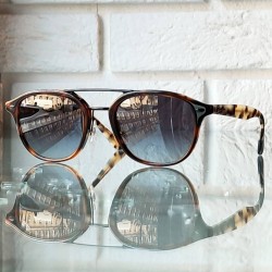Szylkretowe okulary przeciwsłoneczne Ray-Ban RB2183 1226-8G- zauszniki w panterkę.jpg