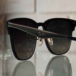 Czarne cieniowane okulary przeciwsłoneczne Ray-Ban Clubmaster RB3576N 153-11- metalowe zauszniki.jpg