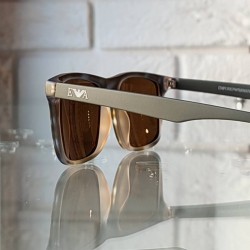 matowe prostokątne okulary przeciwsłoneczne męskie Emporio Armani EA 4137 5791-73 - zielone zauszniki khaki.jpg