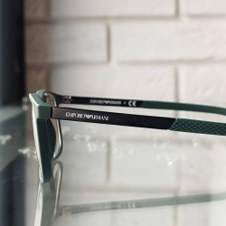 Okulary Emporio Armani matowe zielone EA3125 - metalowe czarne zauszniki.jpg