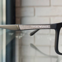 Czarne oprawki Emporio Armani męskie matowe EA3112 5042- wstawka z materiału na zausznikach.jpg