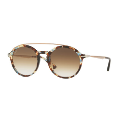Okrągłe okulary przeciwsłoneczne Persol PO3172S 1058-51 cieniowane brązowe szkła podwójny mostek.png