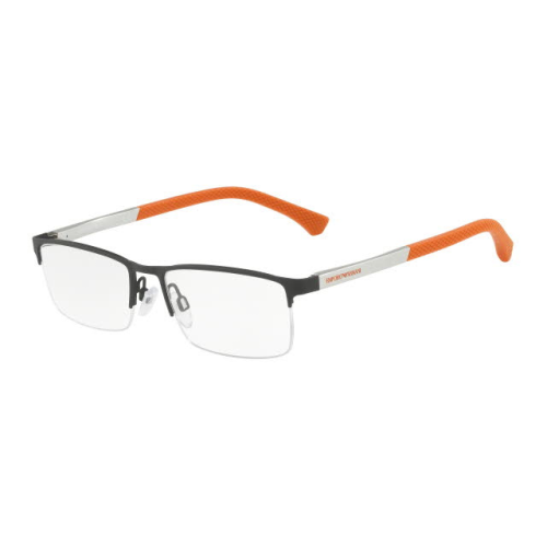 Metalowe okulary korekcyjne Emporio Armani męskie - EA1041 3112- kolorowe zauszniki pomarańczowe.png