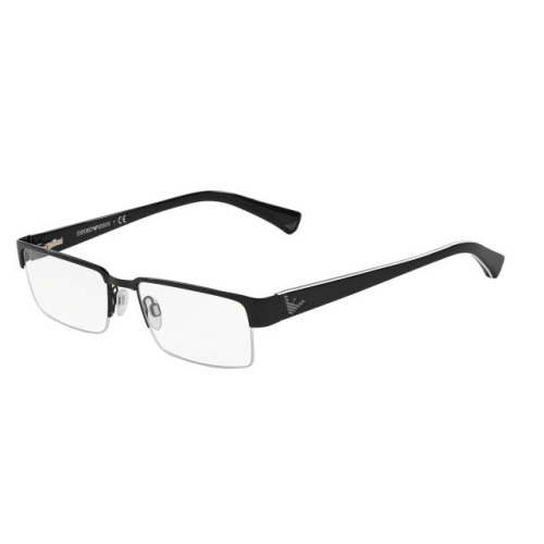 Czarne prostokątne oprawki na żyłkę Emporio Armani męskie EA1006 3088.png