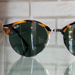 okrągłe okulary Ray-Ban z metalowym dołem Clubround Fleck RB 4246 1157.jpg