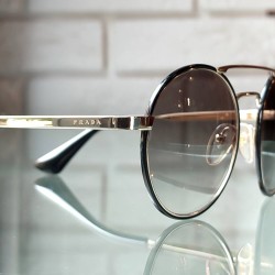 Okrągłe okulary przeciwsłoneczne Prada damskie PR51SS 1AB-0A7.jpg