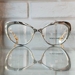 Srebrne kocie okulary korekcyjne Dolce Gabbana DG 1294 05 .jpg