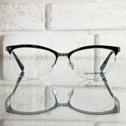 Czarne oprawki z szylkretowymi zausznikami - damskie okulary na żyłkę Emporio Armani EA1066 3010.jpg