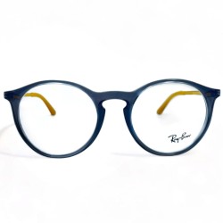 Szare okrągłe oprawki Ray-Ban RB 7132 5722 - żółte zauszniki.jpg