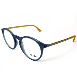 Szare okrągłe oprawki Ray-Ban RB 7132 5722 - żółte zauszniki_3.jpg