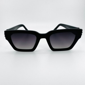 Czarne trapezowe okulary Carolina Lemke Kairee CL 9512 02 49-22-145