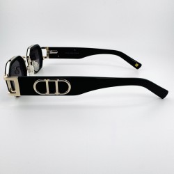 Ośmiokątne niskie czarne okulary Carolina Lemke Shadow CL 3612 01 3.jpg