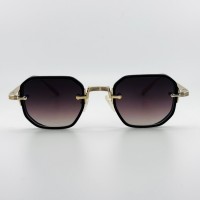 Wielokątne eleganckie okulary Carolina Lemke CL 9551 01 47-24-145