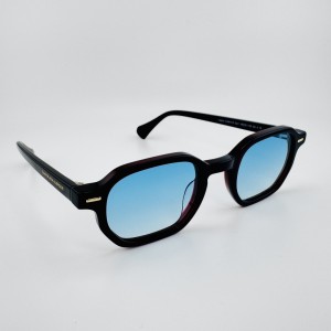 Burgundowe wielokątne okulary Carolina Lemke Legacy CL 9414 05 45-21-145