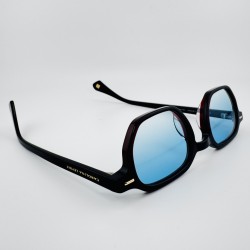 Burgundowe wielokątne okulary Carolina Lemke CL 9414 05 3.jpg