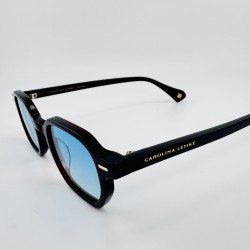 Burgundowe wielokątne okulary Carolina Lemke CL 9414 05 6.jpg