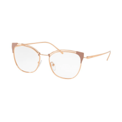 Kocie okulary druciane rozowe zloto Prada 0PR62UV