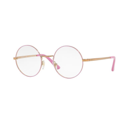 Okragle metalowe zloto-rozowe okulary Vogue 0VO4086 48 5075