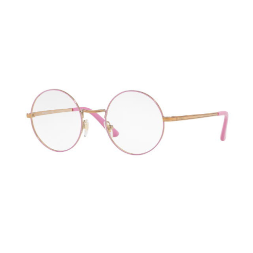 Okragle metalowe zloto-rozowe okulary Vogue 0VO4086 48 5075