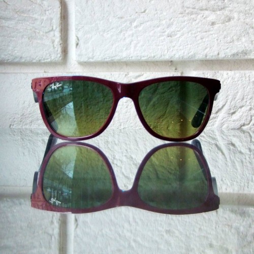 Fioletowe klasyczne okulary Ray-Ban - zielone cieniowane szkla RB 4184 61143M