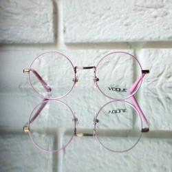 Okragle rozowe okulary metalowe druciane lenonki Vogue VO 4086 5075 4820 135