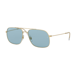 Okulary Ray-Ban Andrea z jasnymi niebieskimi szklami w zlotych oprawkach 0RB3595 56 901380