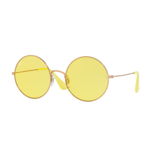 Zolte druciane lenonki okulary Ray-Ban JaJo 0RB3592 55 9035C9