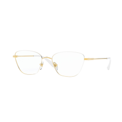Zlote kanciaste kocie oprawki - biale koncowki zausznikow - biale okulary Vogue 0VO4163 51 5120