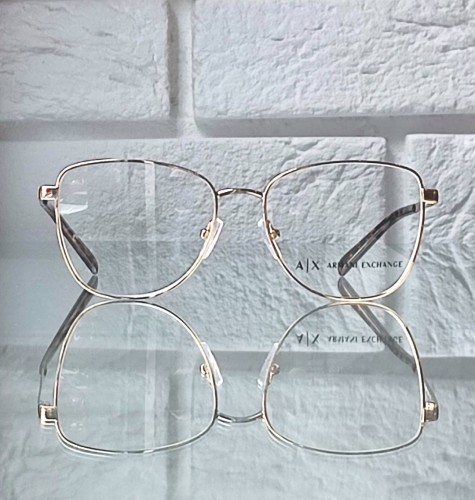 Zlote metalowe okulary Armani Exchange AX 1033 6044