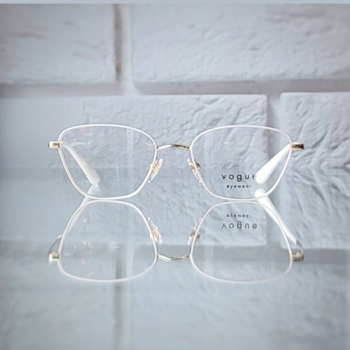 Bialo-zlote metalowe okulary Vogue VO 4163 5120
