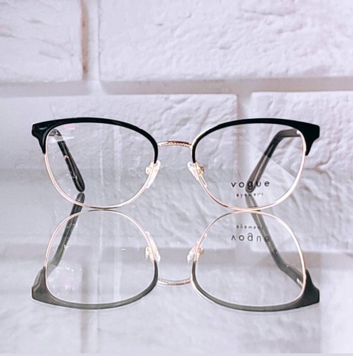 Kocie metalowe okulary czarne ze zlotym VO 4088 352