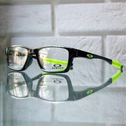 Sportowe oprawki  Oakley Crosslink High Power czarne blyszczace - zielone neonowe zauszniki OX 8117-0252
