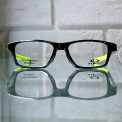Sportowe oprawki  Oakley Crosslink High Power czarne blyszczace - limonkowe zielone neonowe zauszniki OX 8117-0252